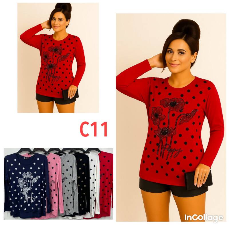 Bluzki damskie Roz XL-3XL, Mix Kolor .Paczka 10 szt